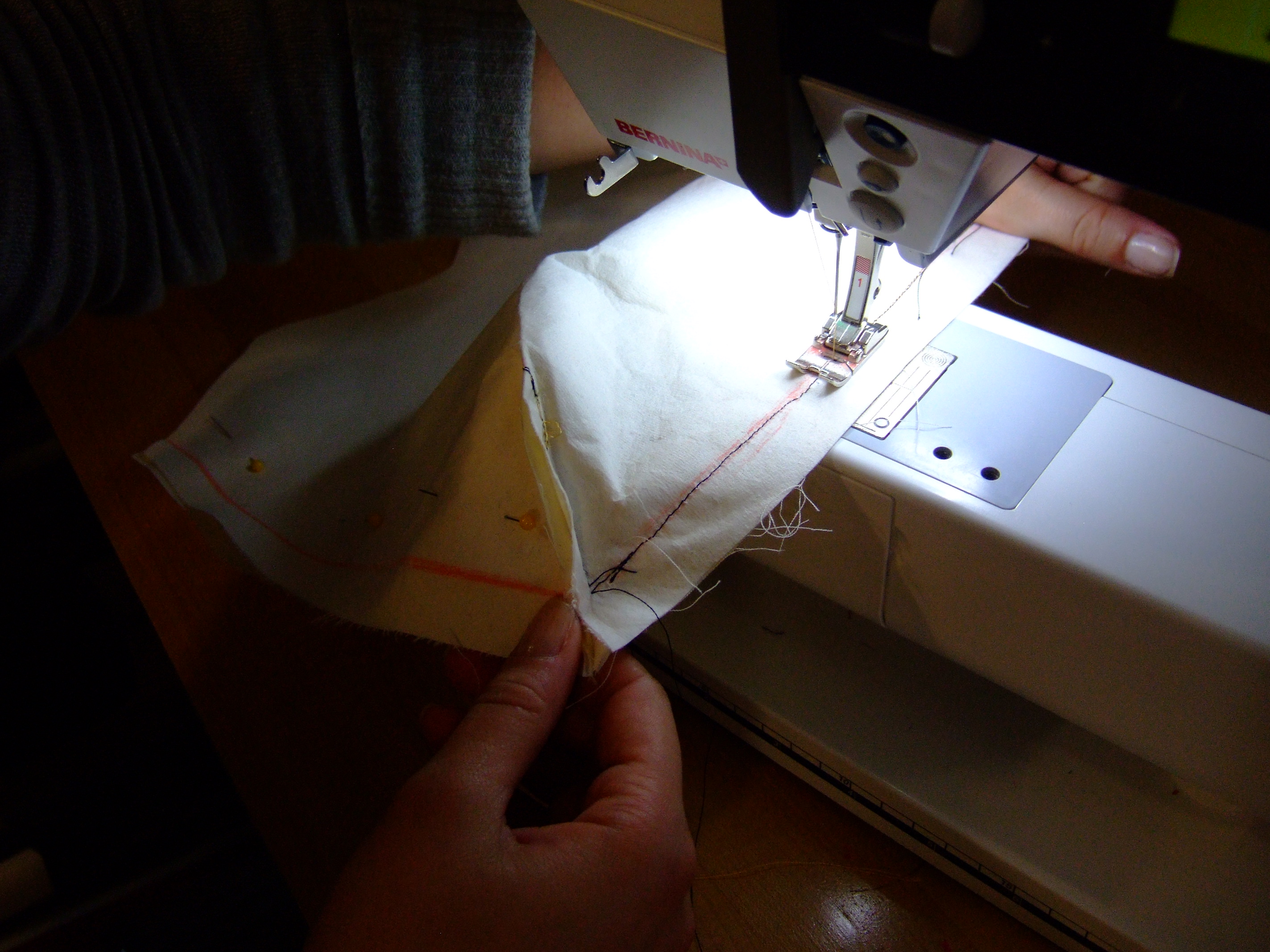 Sewing the bag prototype